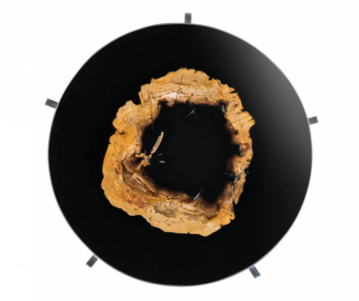 Luxus Beistelltisch Hohlstahl Nickel Finish 51 x H 56 cm - Luxus Kollektion