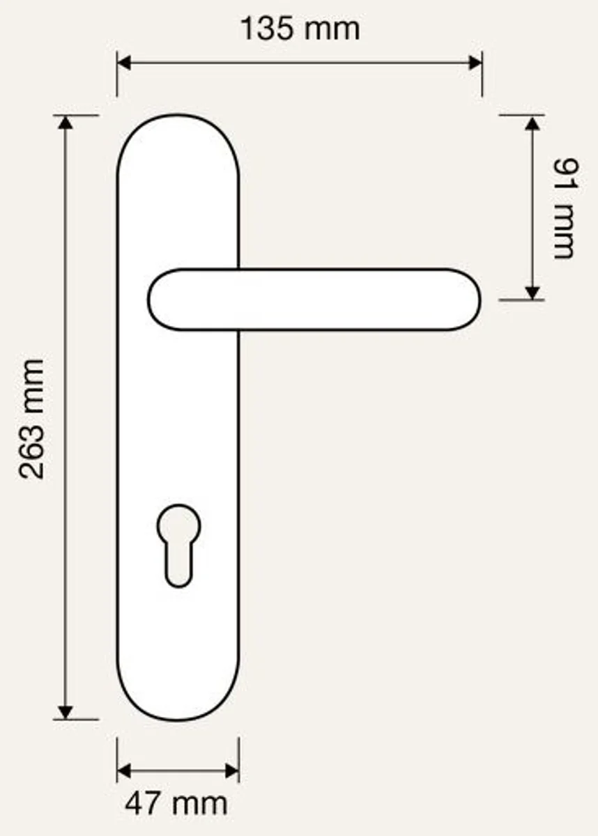 Luxus Jugendstil Türklinken Set Messingfarben 13,5 x H. 26,3 cm - Edle Türgriffe mit Platten - Luxus Qualität - Made in Italy