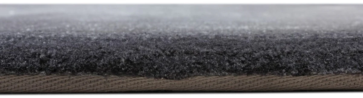 Luxus Teppich Grau / Schwarz 160 x 230 cm - Rechteckiger Welliger Wohnzimmer Teppich - Schlafzimmer Teppich - Luxus Interior - Luxus Qualität