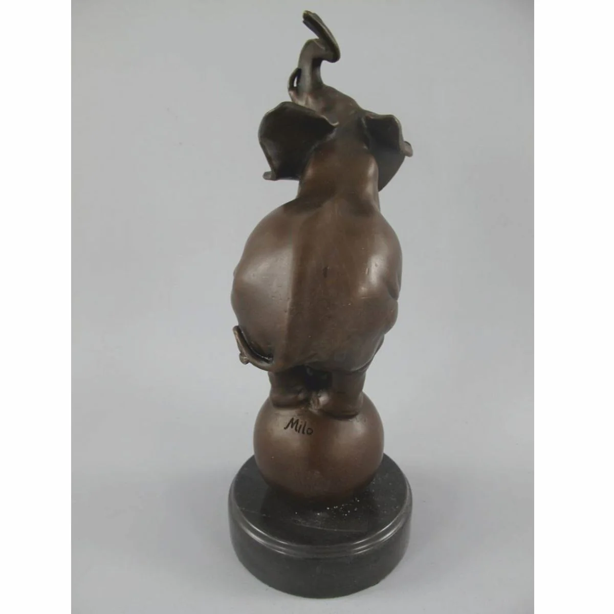 Bronze Deko Skulptur Elefant Bronze / Schwarz H. 33 cm - Deko Figur