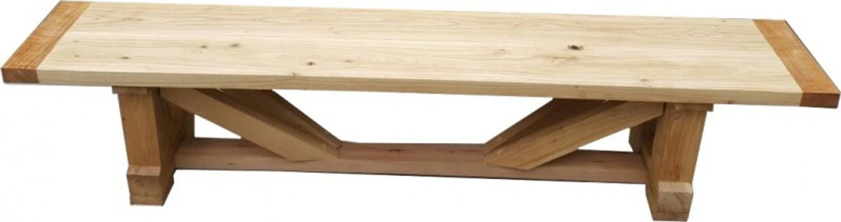 Luxus Massivholz Sitzbank 230 cm Imperial für Esstisch Eiche Massiv - Schwere Ausführung