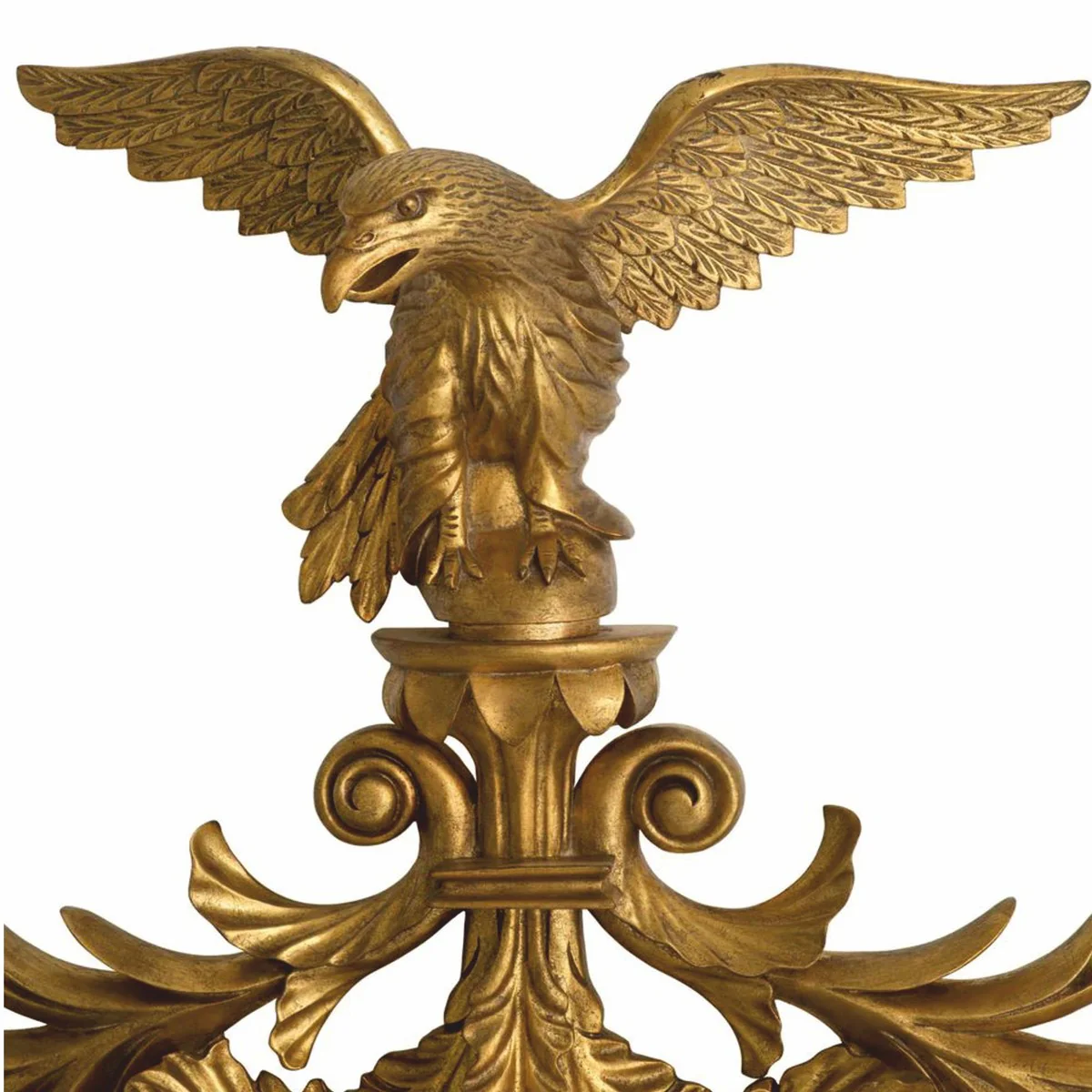 Luxus Barock Mahagoni Spiegel Antik Gold / Schwarz H. 139 cm