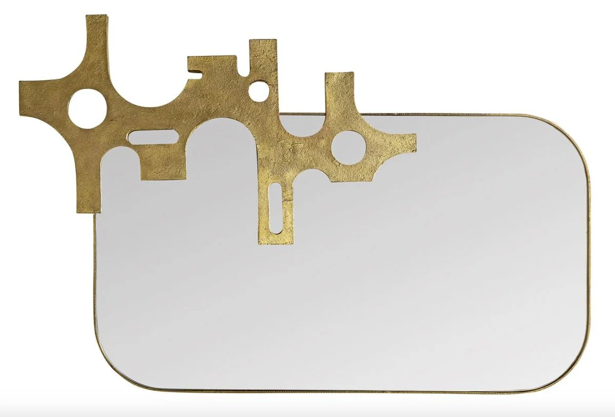 Luxus Designer Spiegel Bronze - Gold Optik 81 x 54 cm - Art Design
