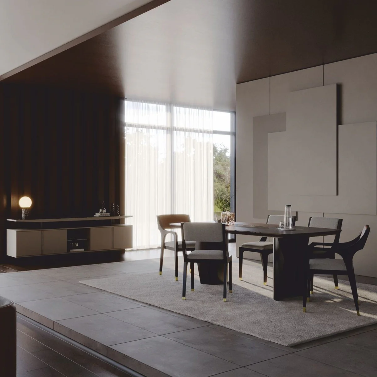 Luxus Esszimmer Set - 1 Esstisch und 6 Esszimmer Stühle - Hotel & Esszimmer Möbel