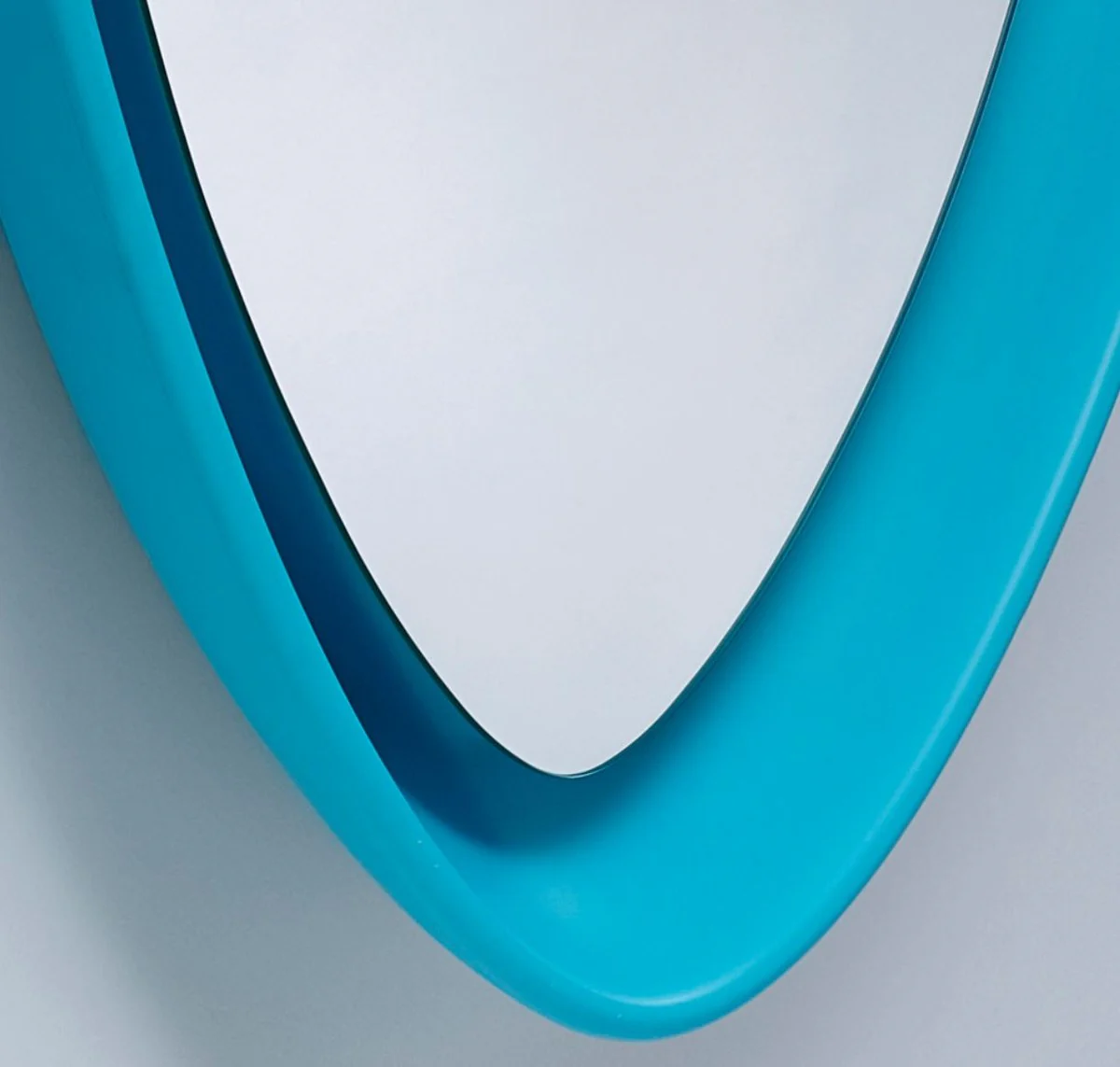 Luxus Designer Spiegel Blau 64 x H. 63 cm - Designer Wandspiegel mit Licht