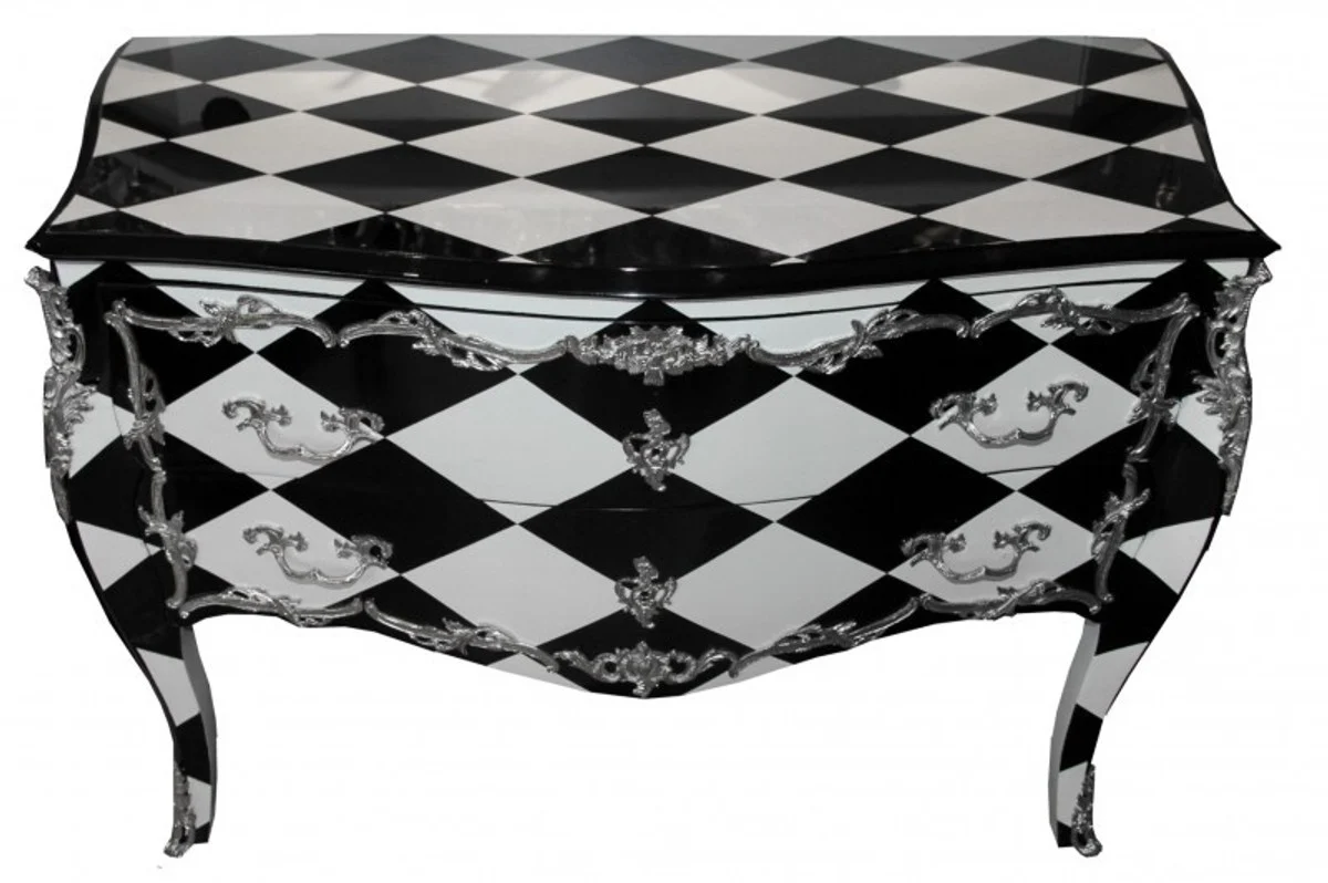 Barock Kommode Karo Design 130cm Antik Look