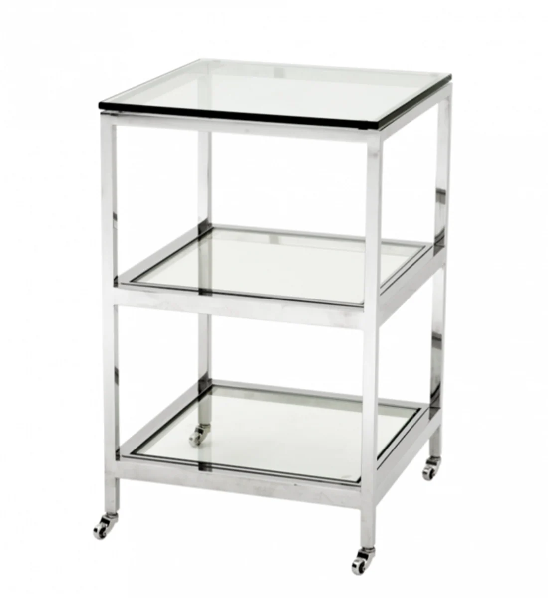 Luxus Art Deco Designer Beistelltisch 45 x 45 x H. 71 cm - Designer Beistelltisch Möbel