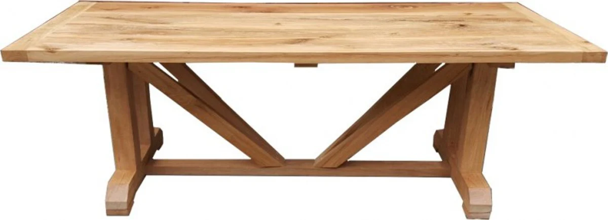 Luxus Massivholz Esstisch Eiche Massiv 240cm Imperial - Schwere Ausführung