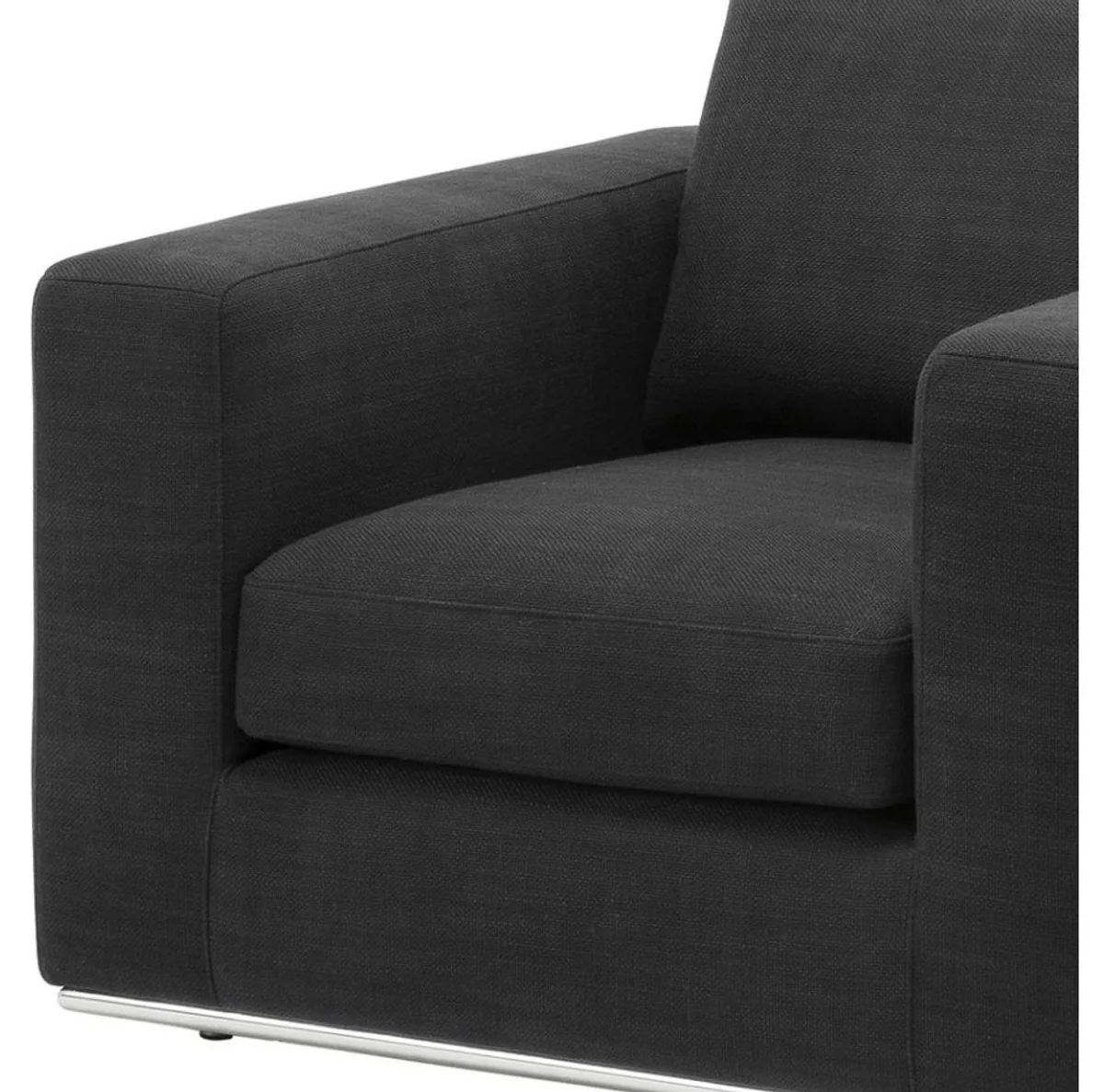 Luxus Sessel Schwarz 94 x 100 x H. 76 cm - Hotel Sessel Möbel