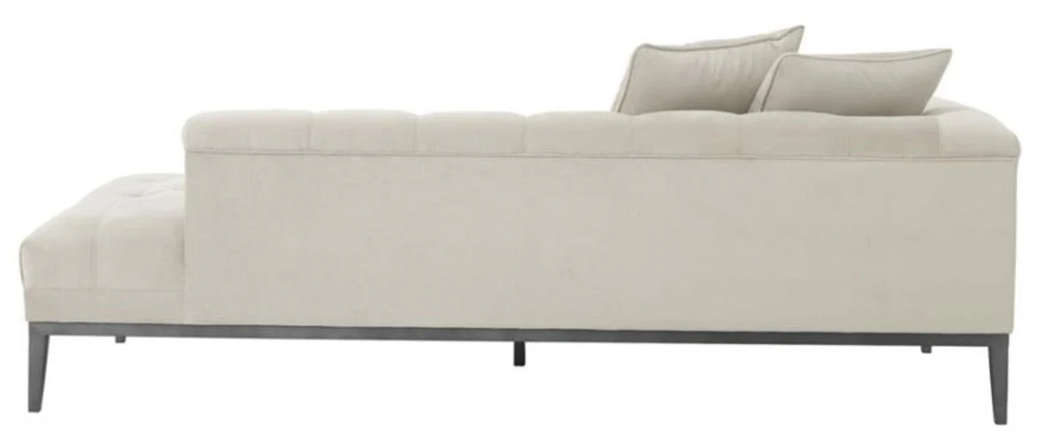 Luxus Sofa Hellgrau Linksseitig 220 x 96 x H. 66 cm - Hotel Möbel