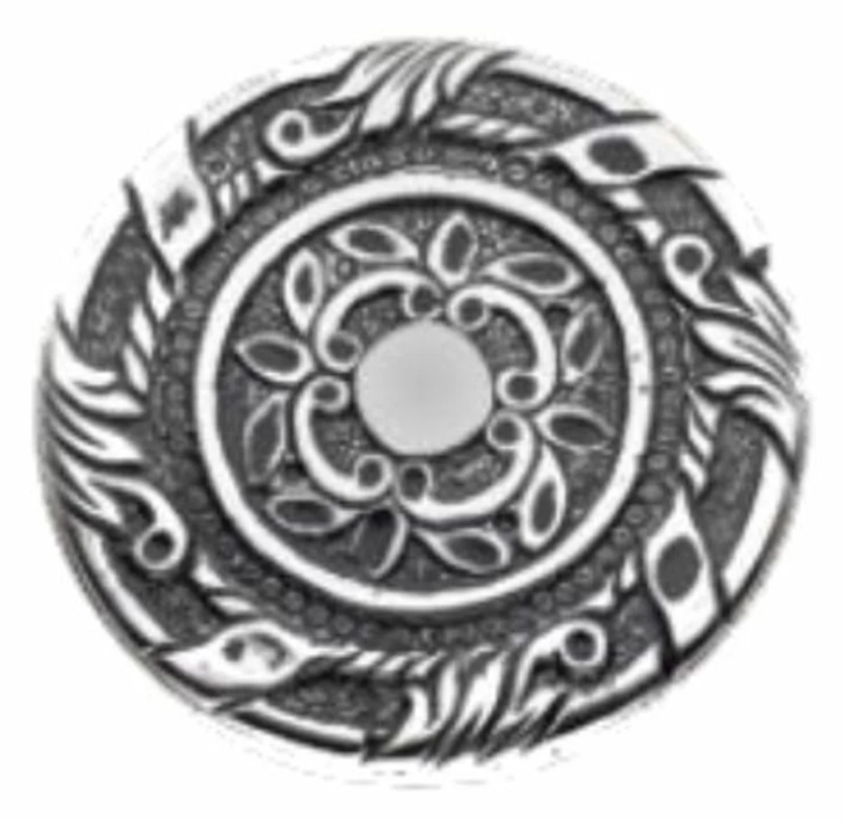 Barock Türklinken Set 14,2 x H. 8,4 cm - Verschiedene Farben - 2 Prunvolle Messing Türgriffe mit Rosetten - Luxus Qualität - Made in Italy