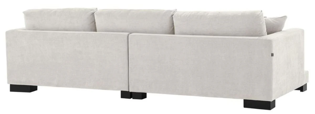 Luxus Wohnzimmer Sofa Sandfarben / Schwarz 284 x 110 x H. 85 cm - Luxus Kollektion