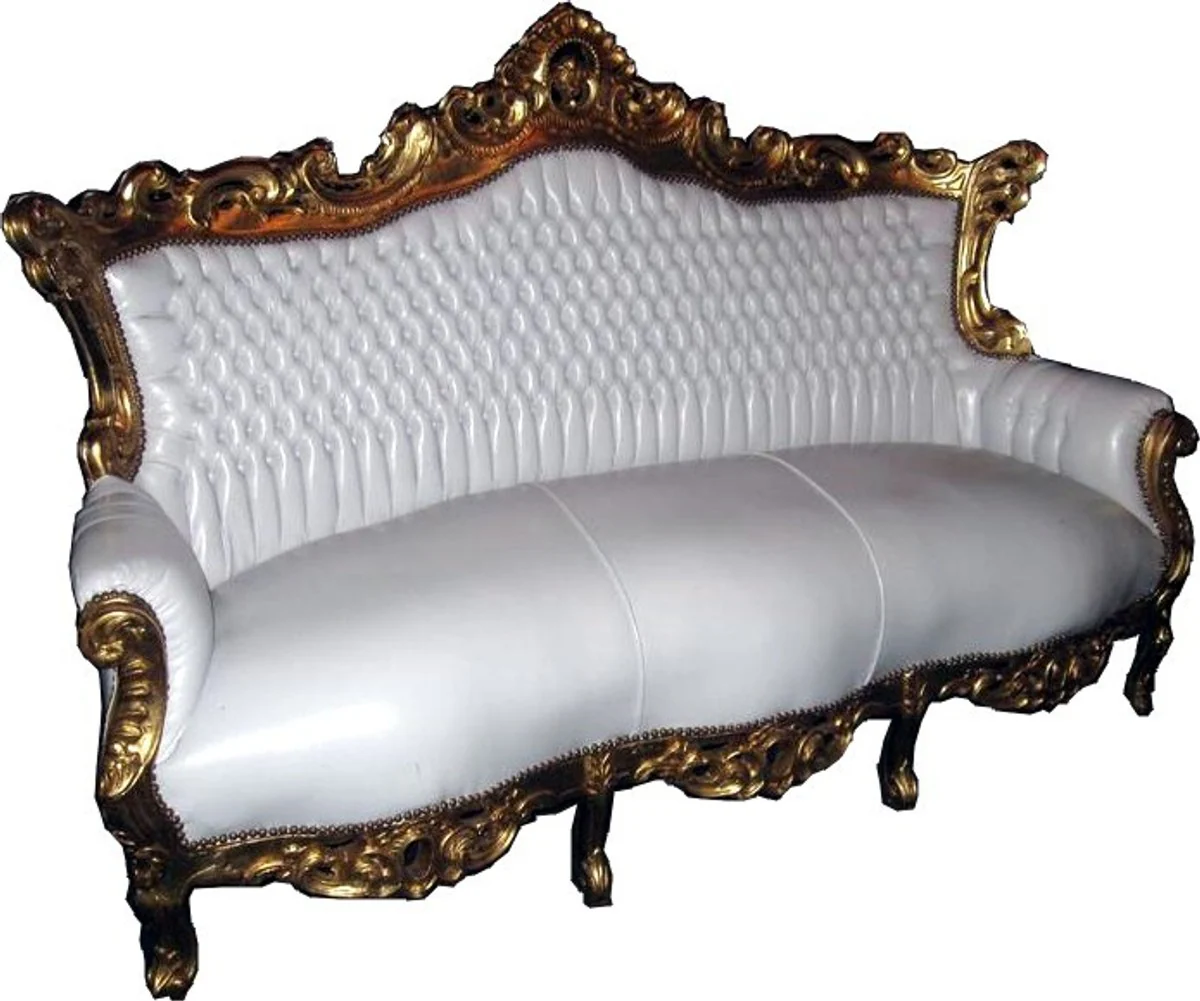 Baroque Lounge Sofa Master White / Gold