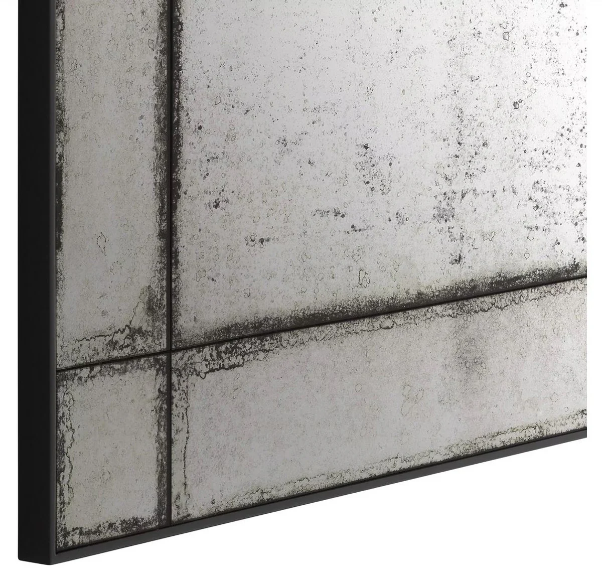 Luxus Wandspiegel 100 x 3 x H. 100 cm - Quadratischer Spiegel mit Mahagoni Rahmen und antikem Spiegelglas - Wohnzimmer Spiegel - Schlafzimmer Spiegel - Garderoben Spiegel