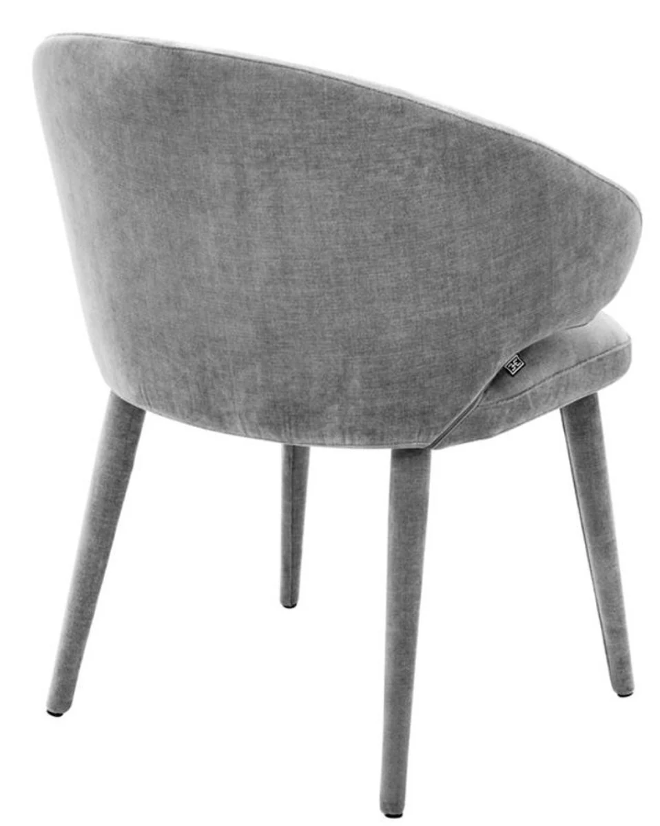 Designer Esszimmerstuhl Grau 62 x 55 x H. 79 cm - Luxus Möbel