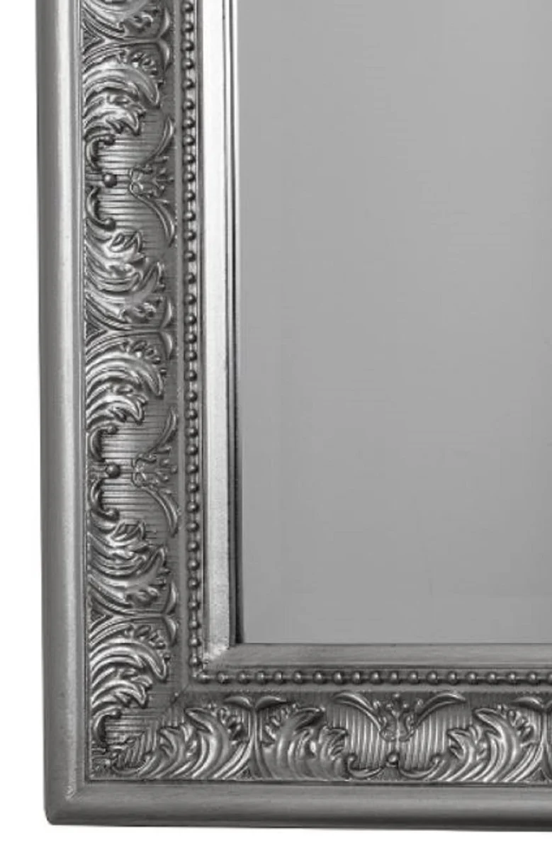 Barock Spiegel Silber 72 x H. 132 cm - Handgefertigter Barock Wandspiegel