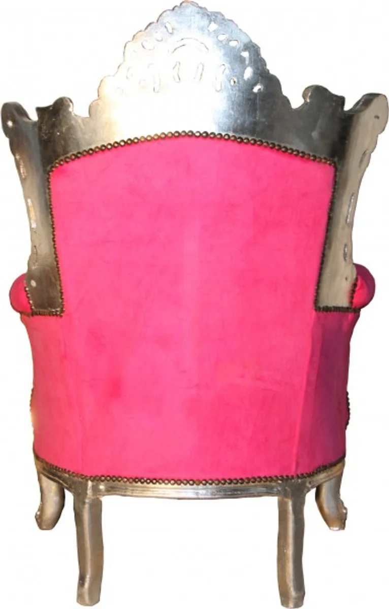 Barock Sessel Al Capone Pink/Silber