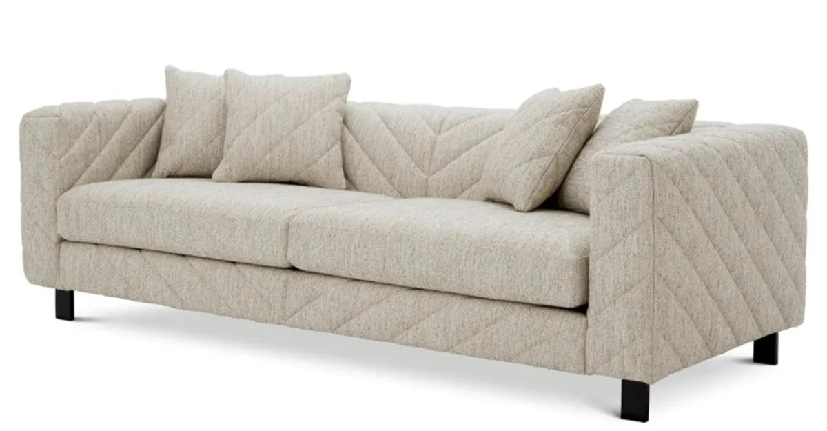 Luxus Sofa Hellgrau 230 cm - Wohnzimmer & Hotel Möbel