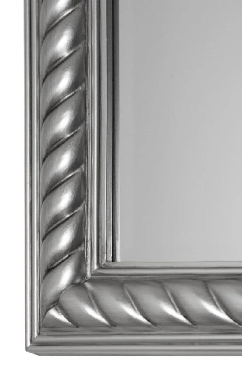 Barock Wohnzimmer Spiegel / Wandspiegel Antik Silber 72 x H. 132 cm - Barockmöbel