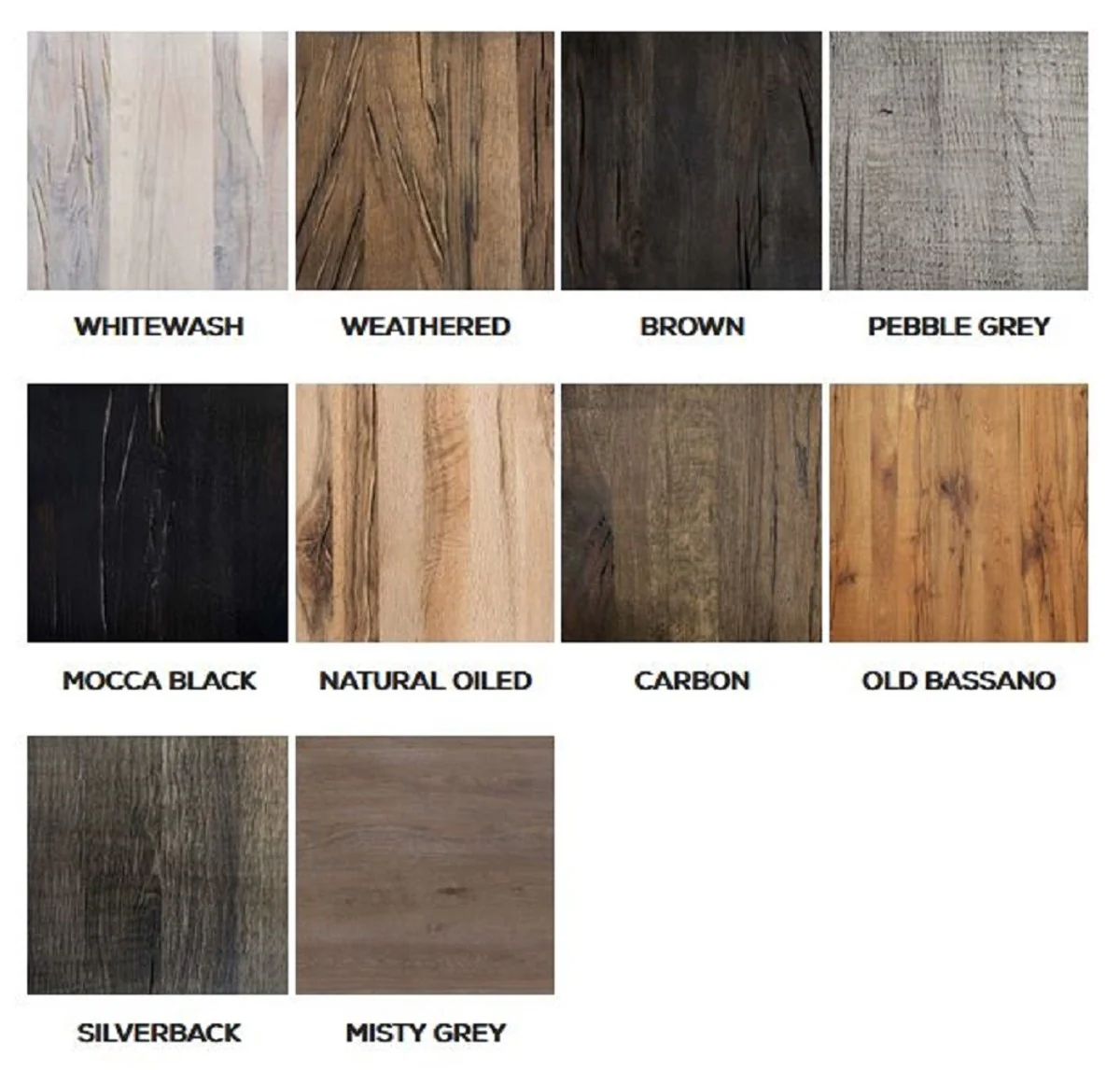 Landhausstil Massivholz Esstisch Grau / Schwarz - Verschiedene Größen - Rechteckiger Eichenholz Küchentisch - Massivholz Esszimmer Möbel - Landhausstil Esszimmer Möbel