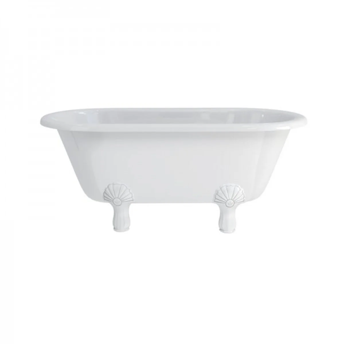 Jugendstil Badewanne freistehend 1500mm BWin Weiß - Freistehende Retro Antik Badewanne