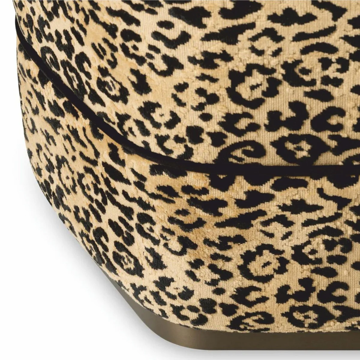 Luxus Hocker Leopard / Bronze H. 54 cm - Luxus Hotel Möbel