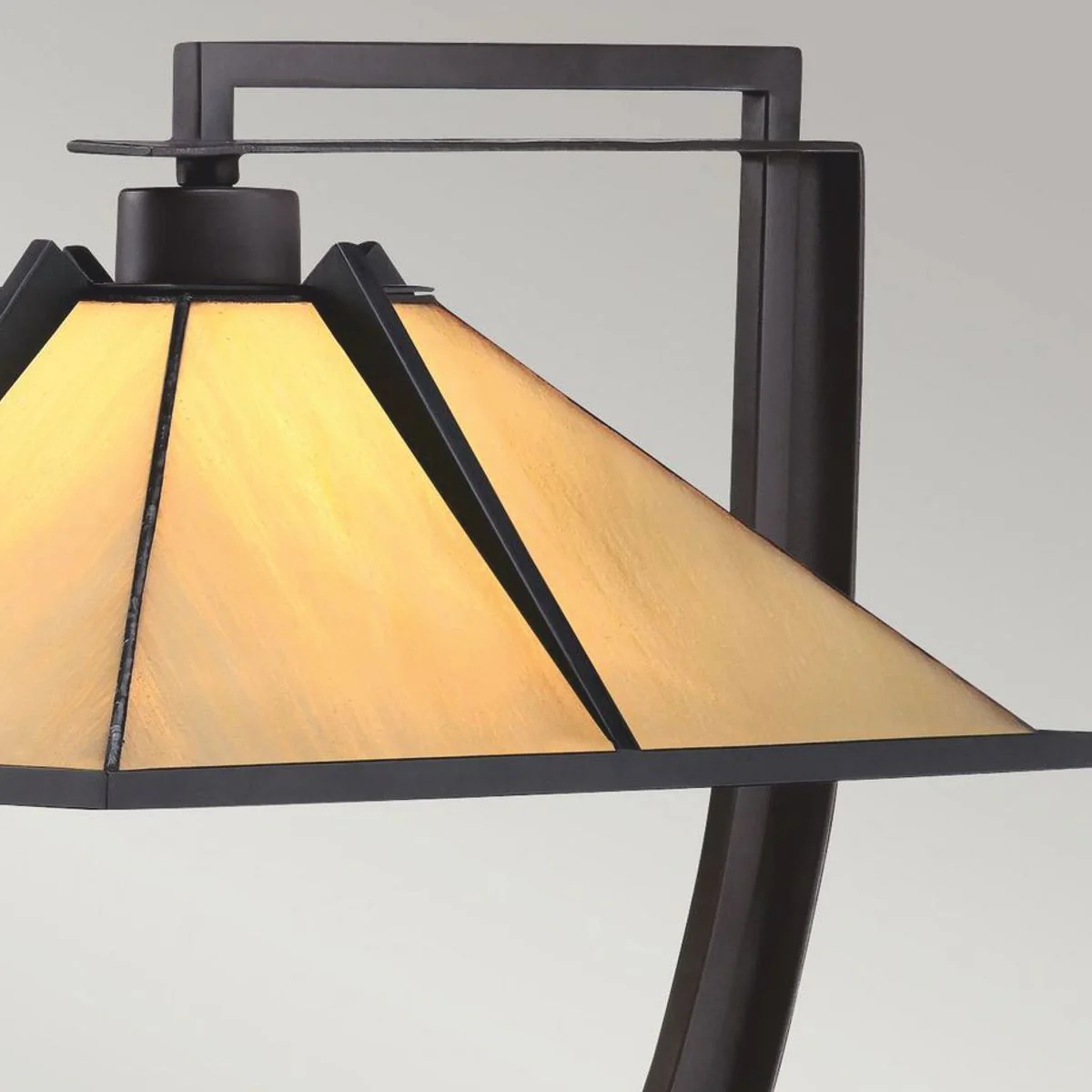 Luxus Tiffany Tischleuchte Creme / Bronze H. 54,8 cm - Tiffany Leuchten