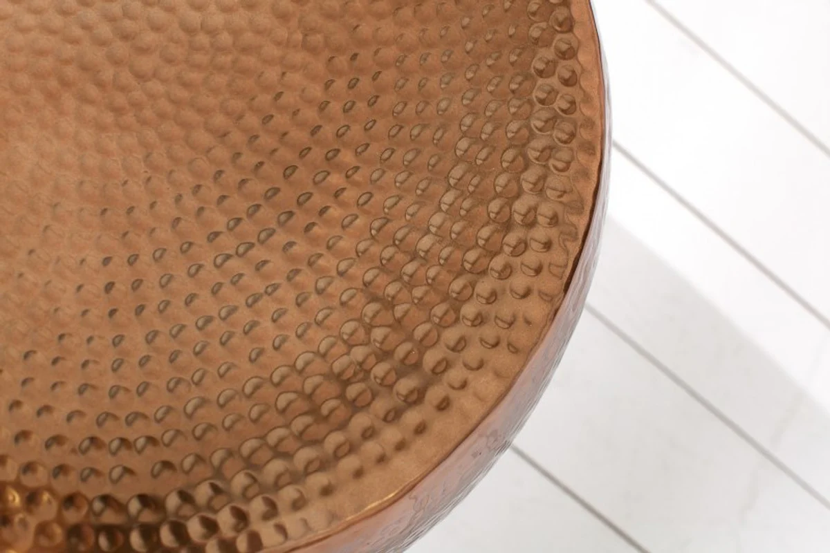 Luxus Couchtisch Kupfer 60 cm Aluminium - Wohnzimmer Salon Tisch - Unikat