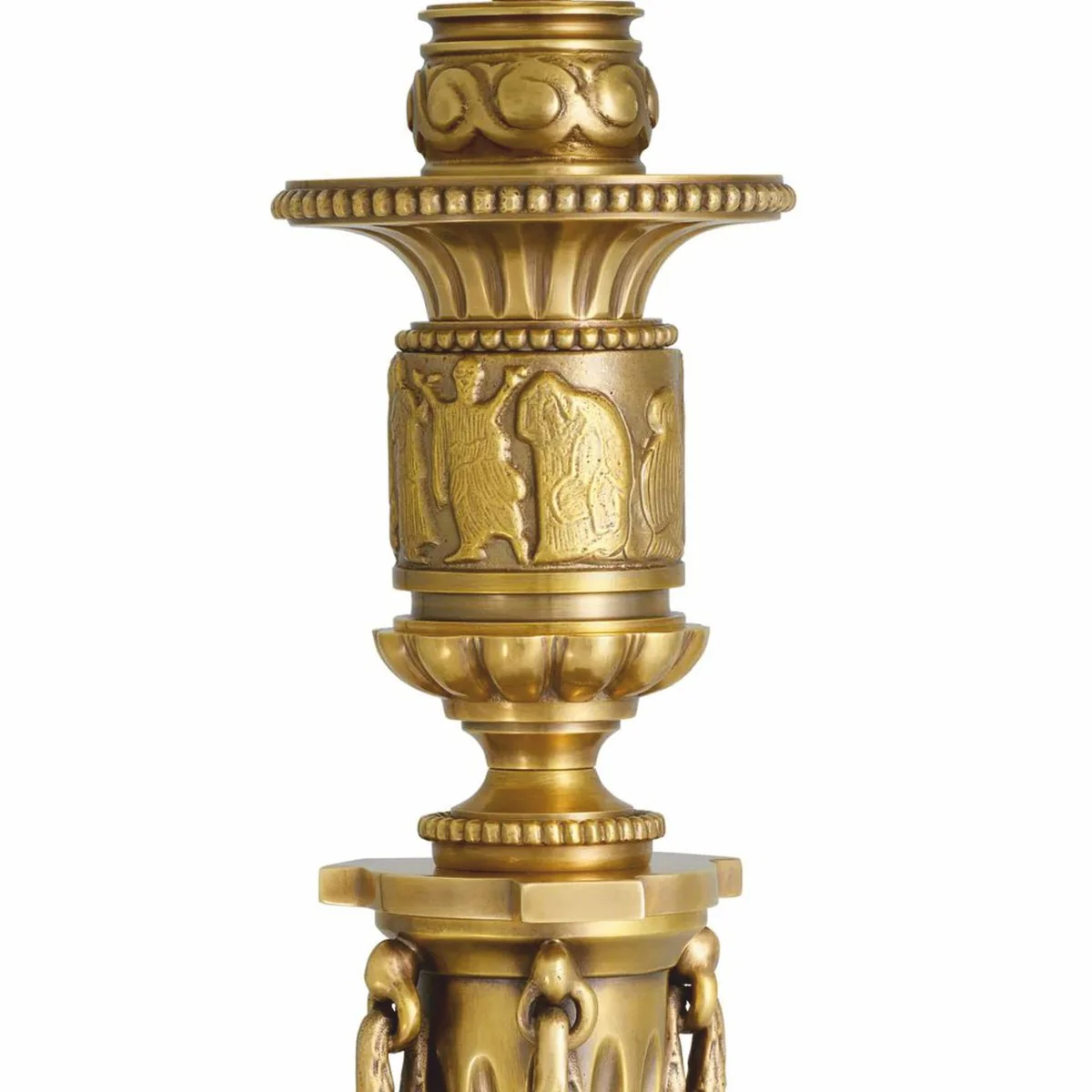 Luxus Barock Tischleuchte Antik Gold / Rot H. 83,5 cm - Barock Schreibtischleuchte