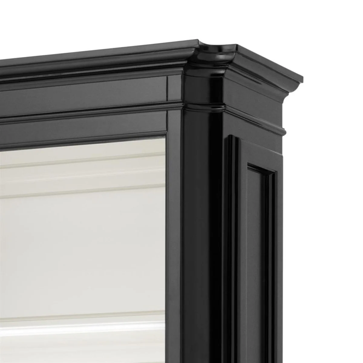 Luxus Bücher Schrank Schwarz Wohnzimmer Schrank Barock Jugendstil Rokoko Vitrine Ladeneinrichtung