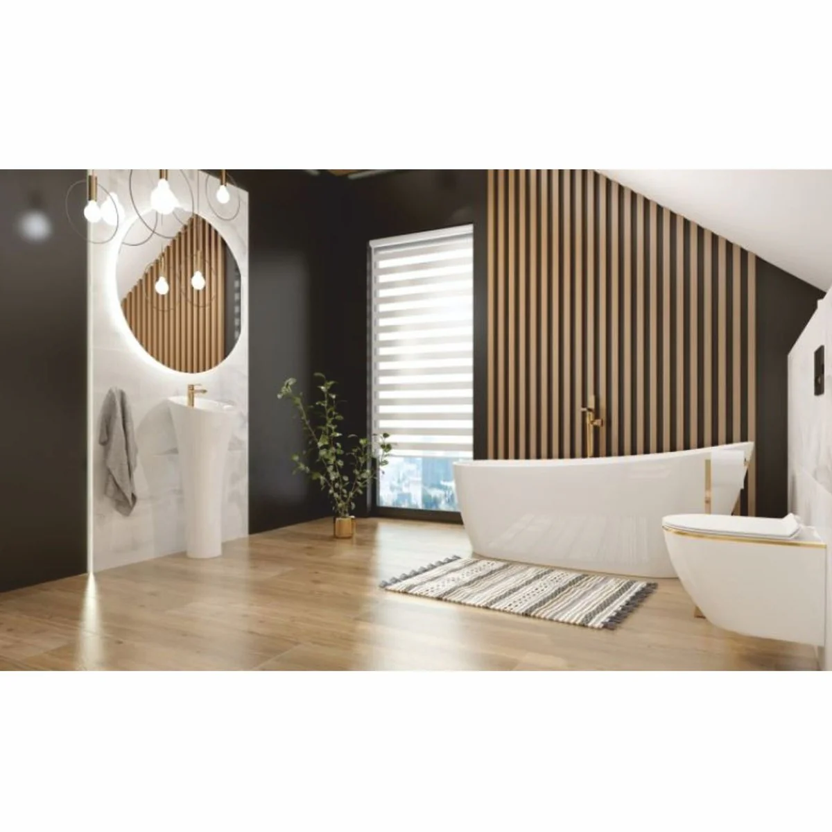 Luxus Waschbecken Hochglanz Weiß H. 95 cm - Freistehendes Waschbecken