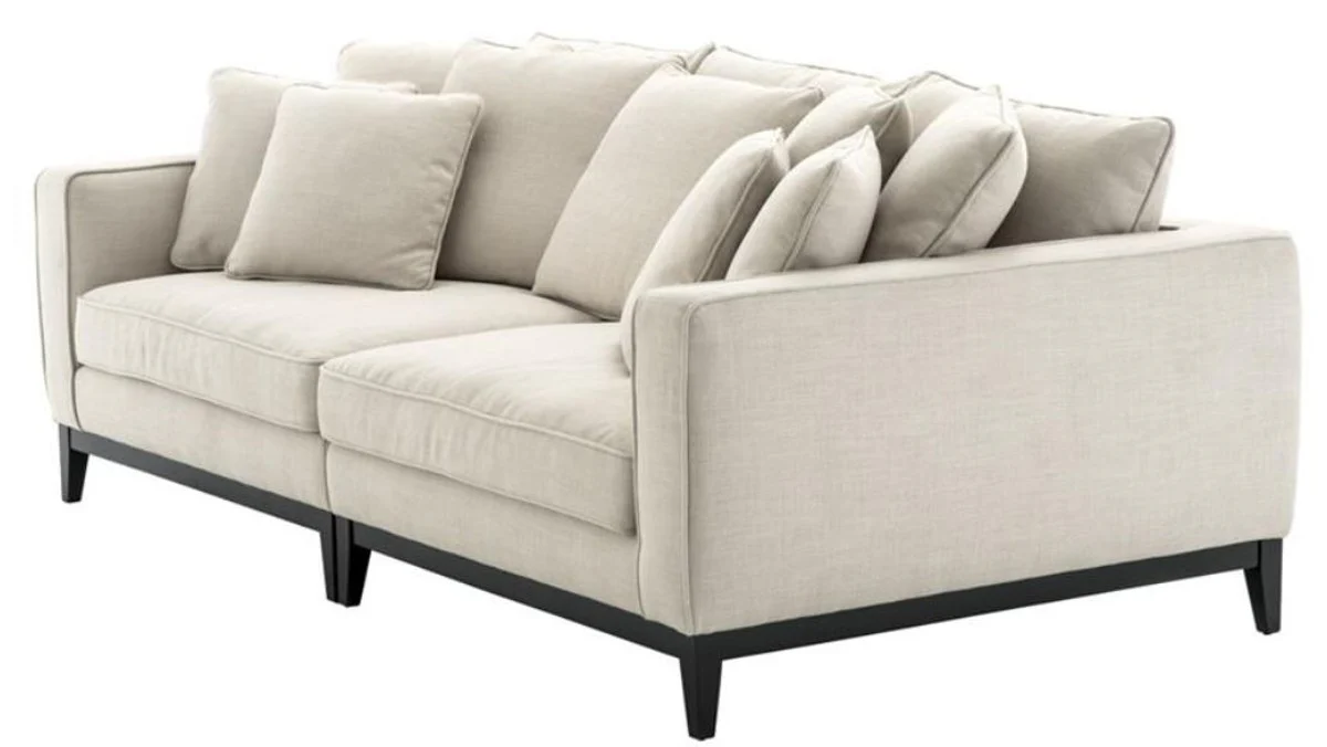 Wohnzimmer Sofa Naturfarbig 248 x 127 x H. 94 cm - Luxus Wohnzimmermöbel