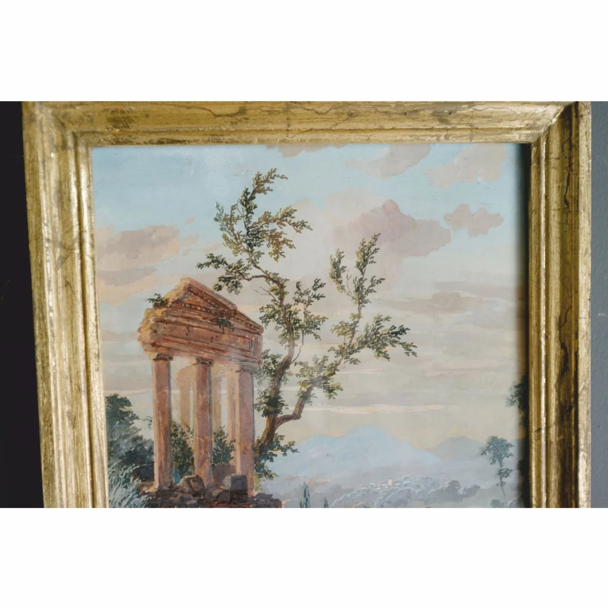 Luxus Barock Spiegel Antik Gold / Bunt H. 163 cm - Barock Möbel - Made in Italy