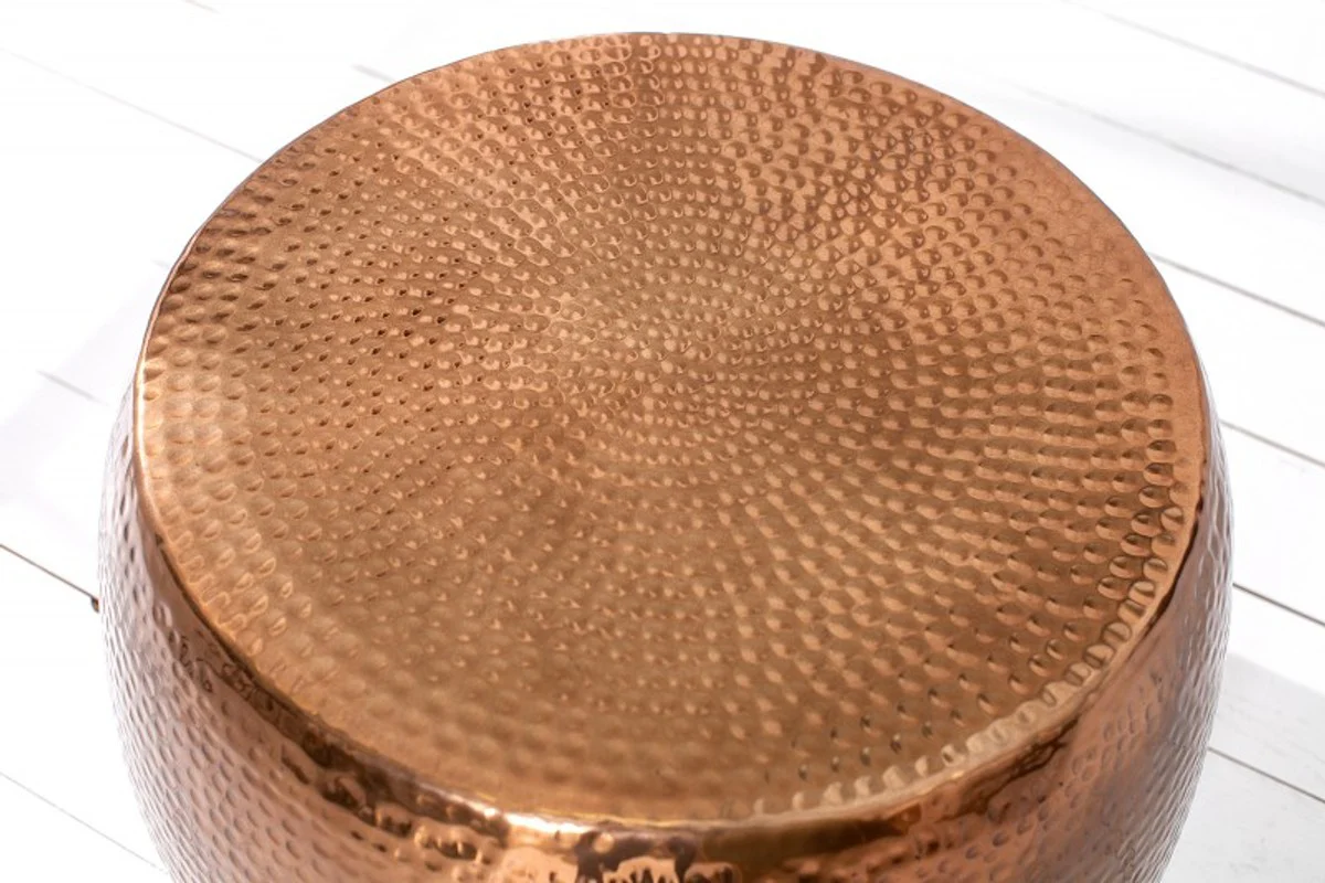 Luxus Couchtisch Kupfer 60 cm Aluminium - Wohnzimmer Salon Tisch - Unikat