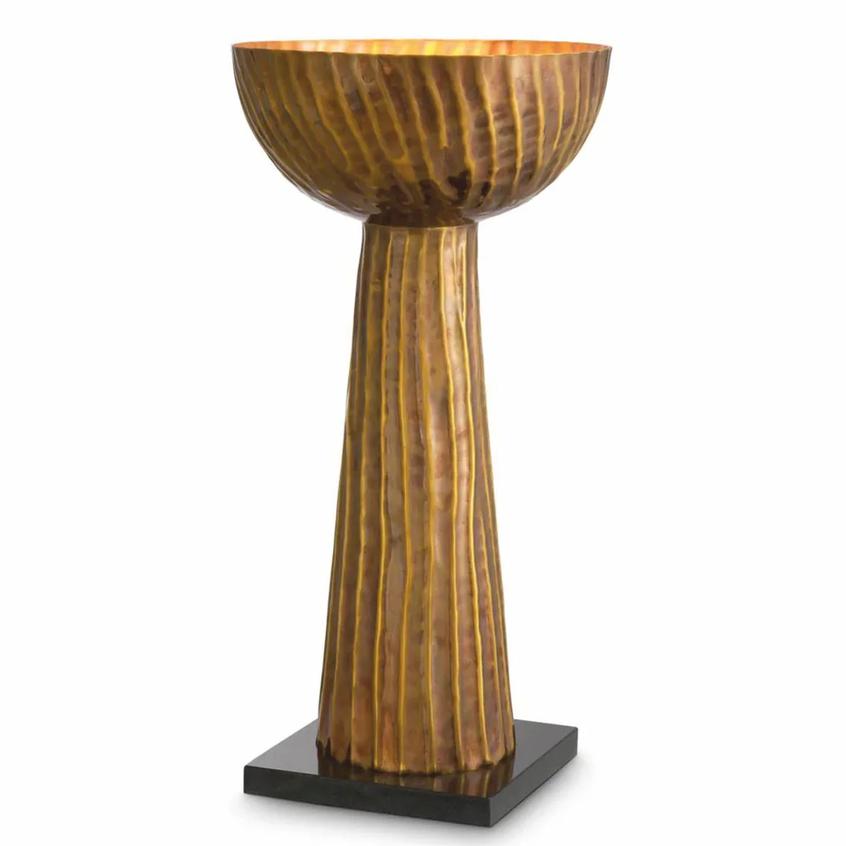 Luxus Tischleuchte Vintage Messing / Schwarz H. 60,5 cm - Luxus Leuchten