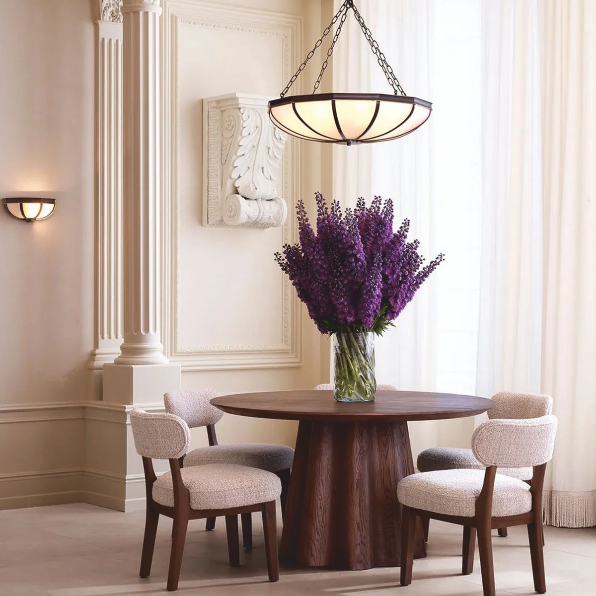 Luxus Wandleuchte Bronze / Weiß 33 cm - Luxus Wandleuchten