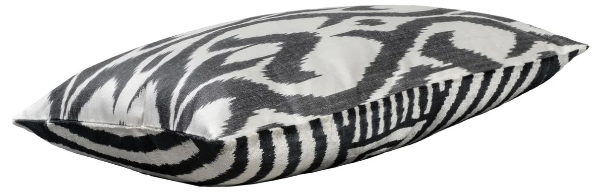 Luxus Kissen Mod2 Schwarz / Weiß 60 x 40 cm - Wohnzimmer Deko Accessoires