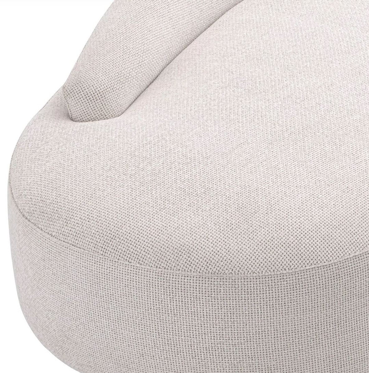 Luxus Sofa Weiß / Schwarz 230 x 113 x H. 70 cm - Gebogenes Wohnzimmer Sofa - Wohnzimmer Möbel - Wohnzimmer Einrichtung - Luxus Möbel - Luxus Einrichtung - Möbel Luxus