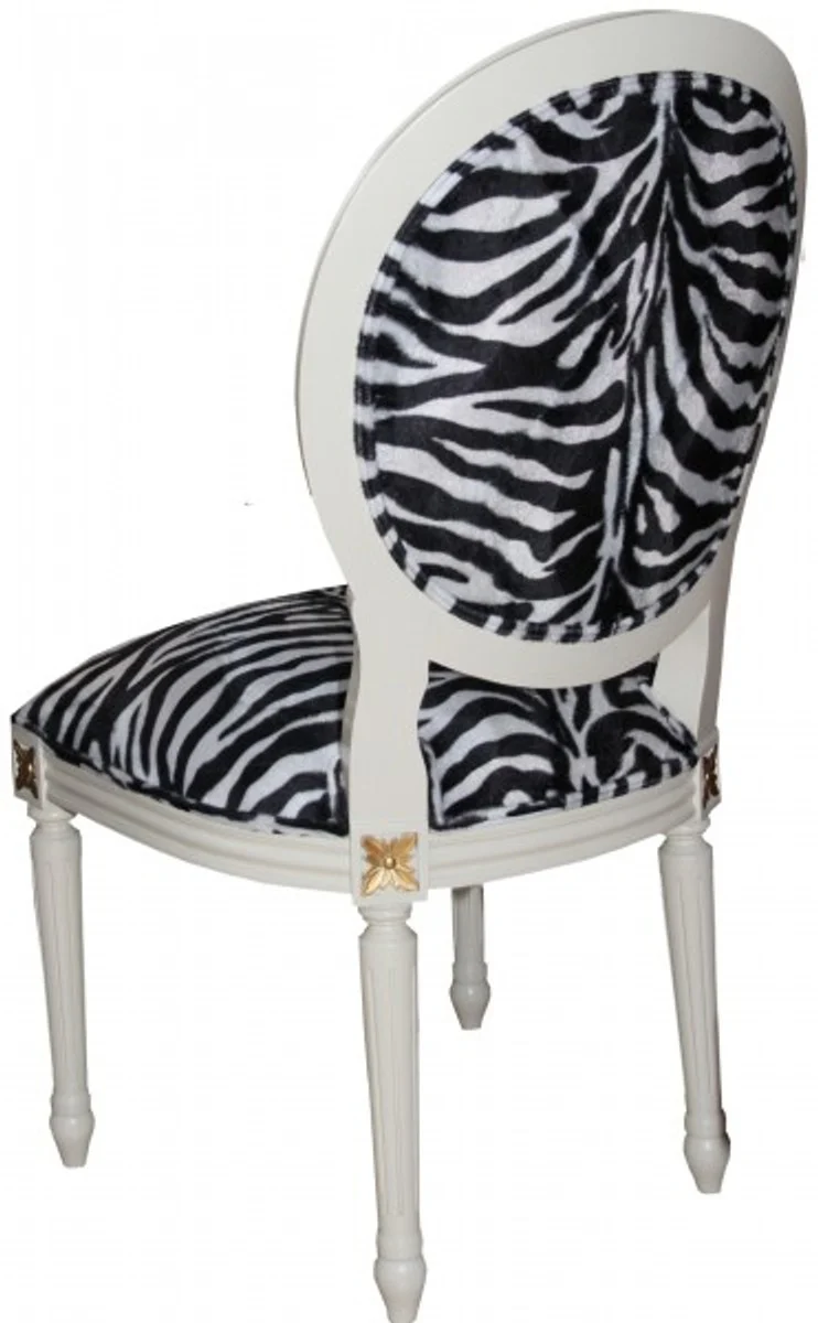 Barock Esszimmer Stuhl Mod2 Zebra / Creme - Barock Möbel