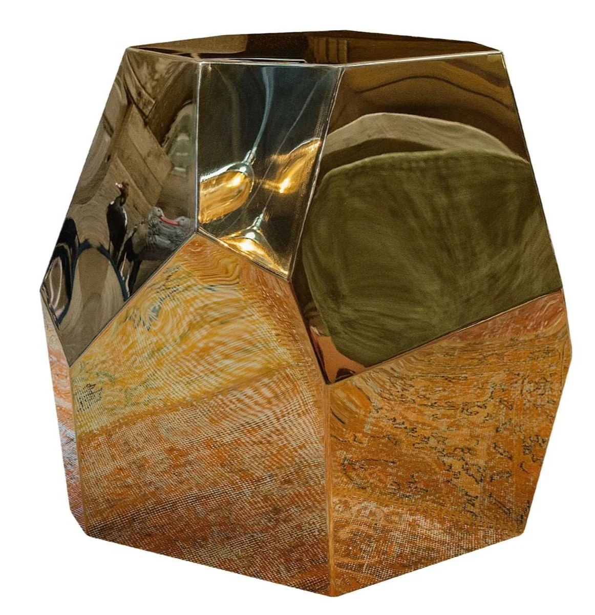 Designer Beistelltisch Gold 65 x 50 x H. 60 cm - Designer Kollektion