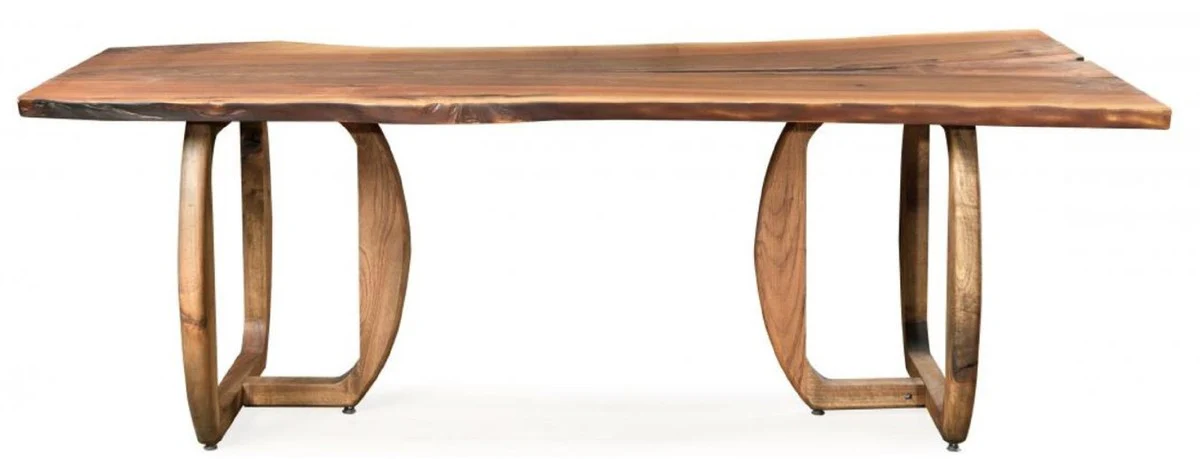 Luxus Massivholz Esstisch Braun 200 x 100 x H. 76 cm - Küchentisch aus massivem Walnussholz - Esszimmer Möbel - Massivholz Möbel - Luxus Möbel