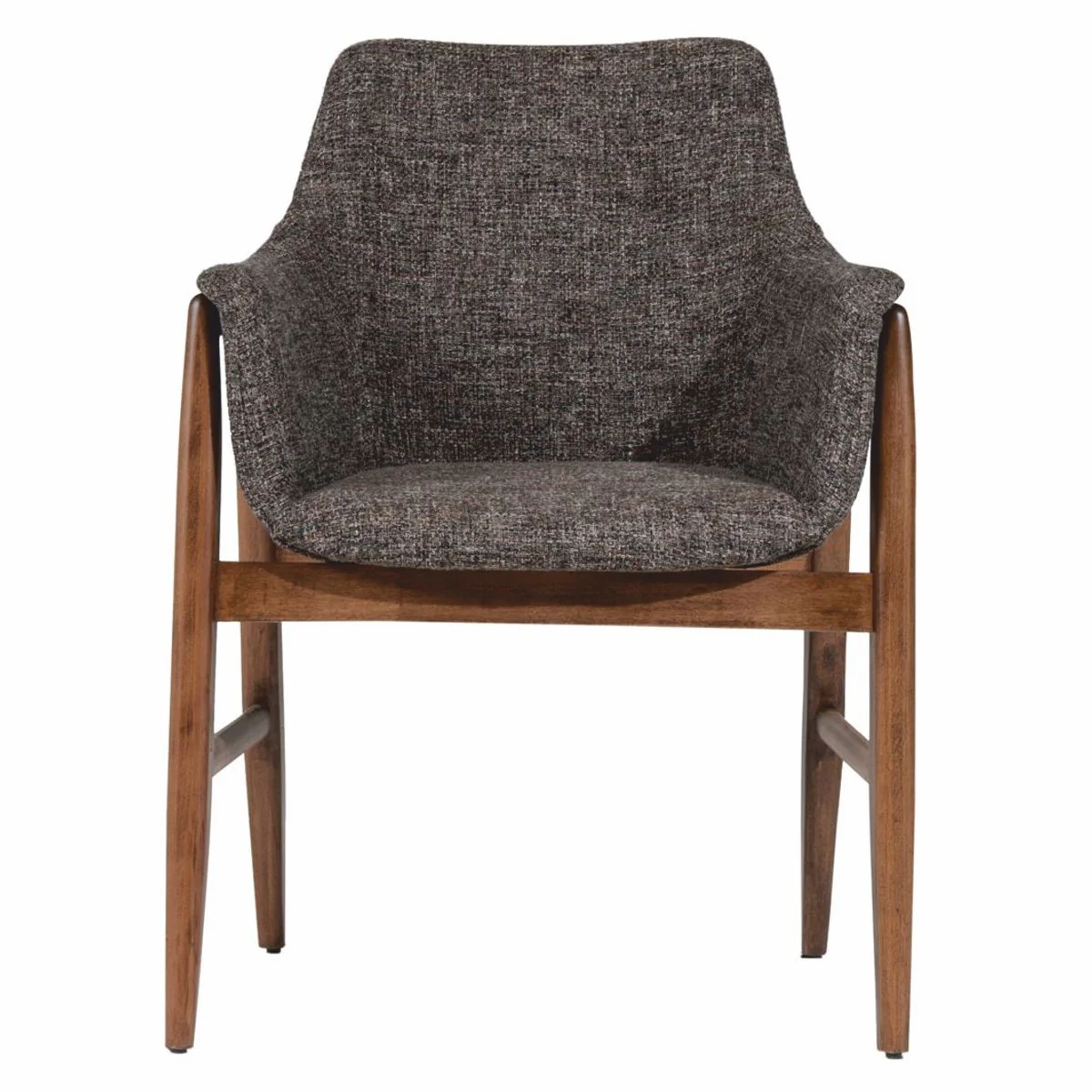 Luxus Esszimmer Stuhl 6er Set mit Armlehnen Schwarz / Braun H. 86 cm