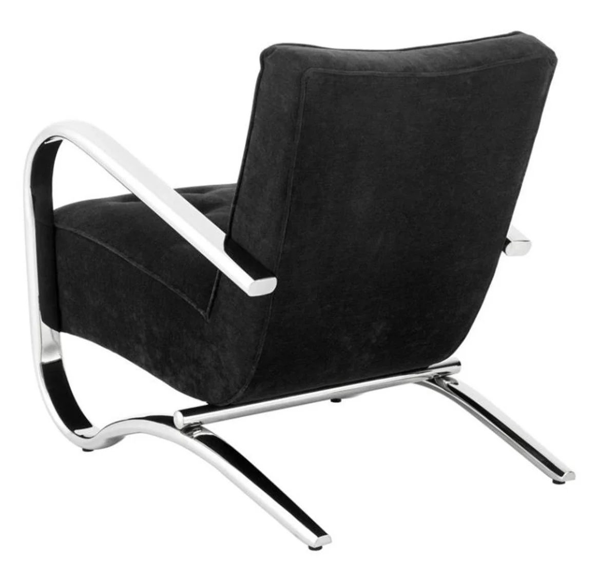 Luxus Sessel Schwarz 64 x 82 x H. 75 cm - Designer Möbel