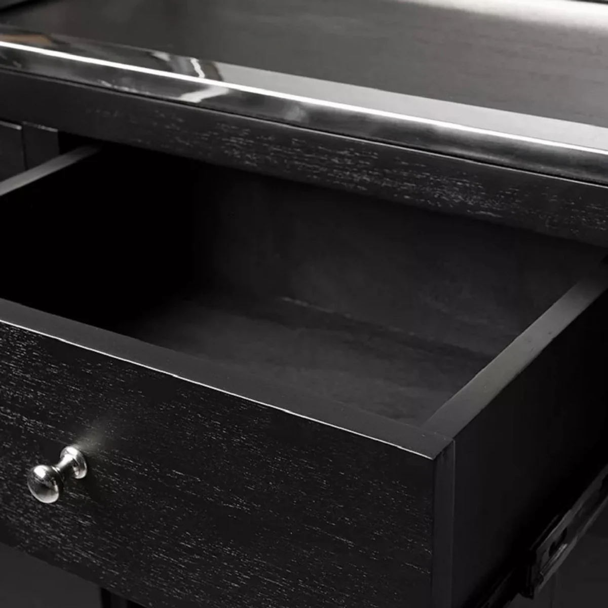 Regalschrank mit Leiter Schwarz / Silber 219 x 43 x H. 240 cm - Bücherschrank - Wohnzimmer Schrank - Büro Schrank - Wohnzimmer Möbel - Büro Möbel - Luxus Möbel