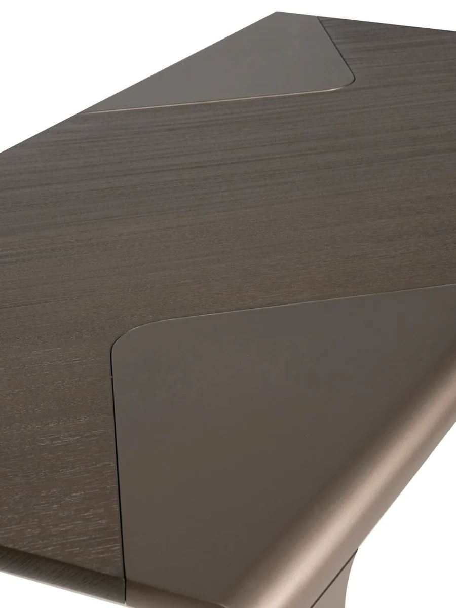 Luxus Esstisch Dunkelbraun / Bronze 235 x 110 x H. 77 cm - Rechteckiger Esszimmertisch - Esszimmer Möbel - Hotel Möbel - Luxus Möbel - Luxus Qualität