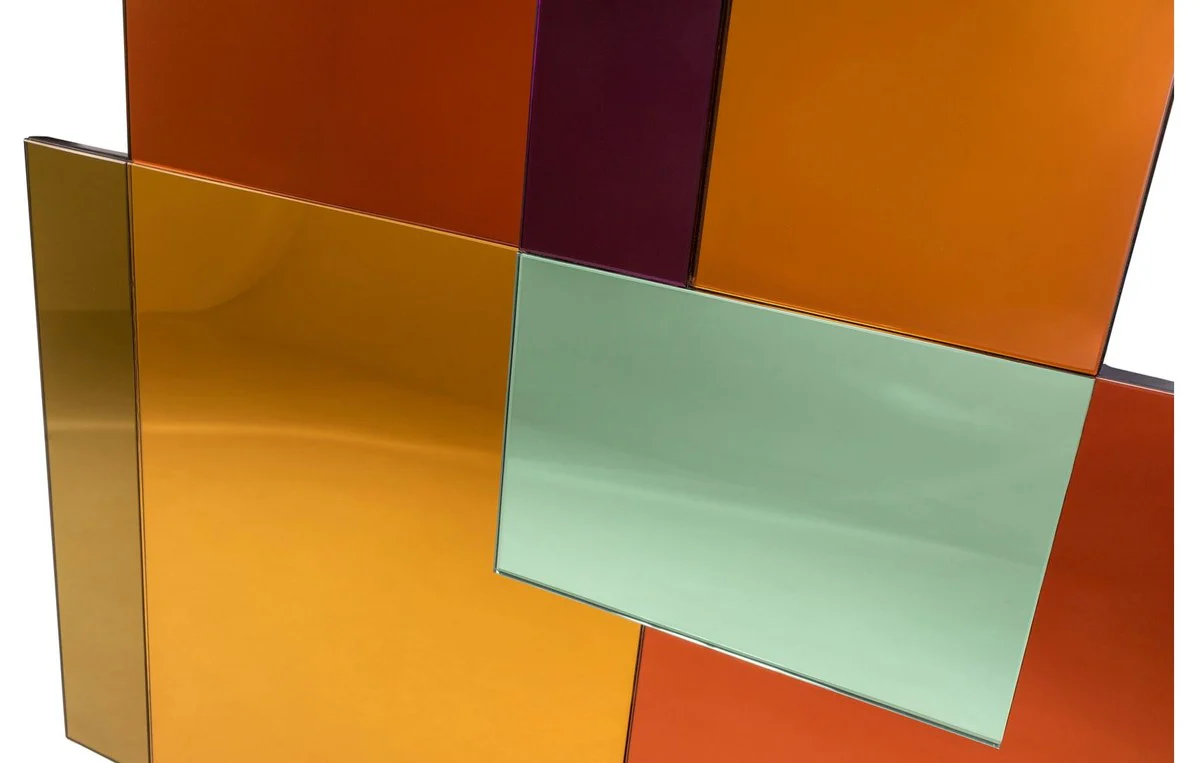 Designer Spiegel Mehrfarbig 80 x H. 140 cm - Garderobenspiegel - Wohnzimmer Spiegel - Handgefertigt - Luxus Qualität - Designer Möbel