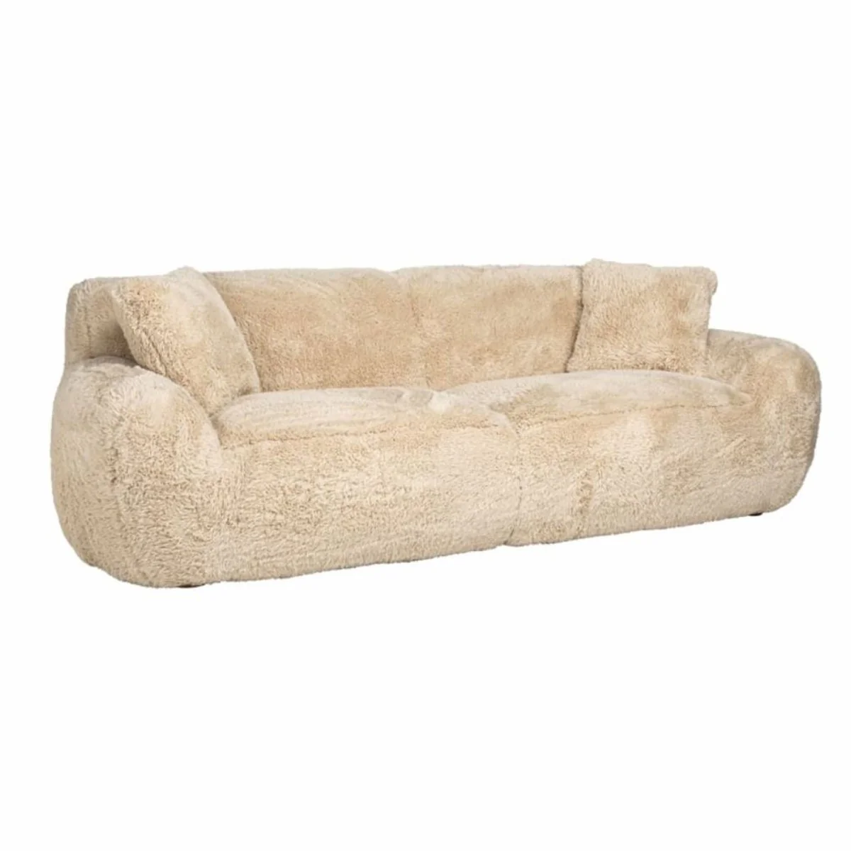 Luxus Sofa Sandfarben 240 cm - Wohnzimmer & Hotel Möbel