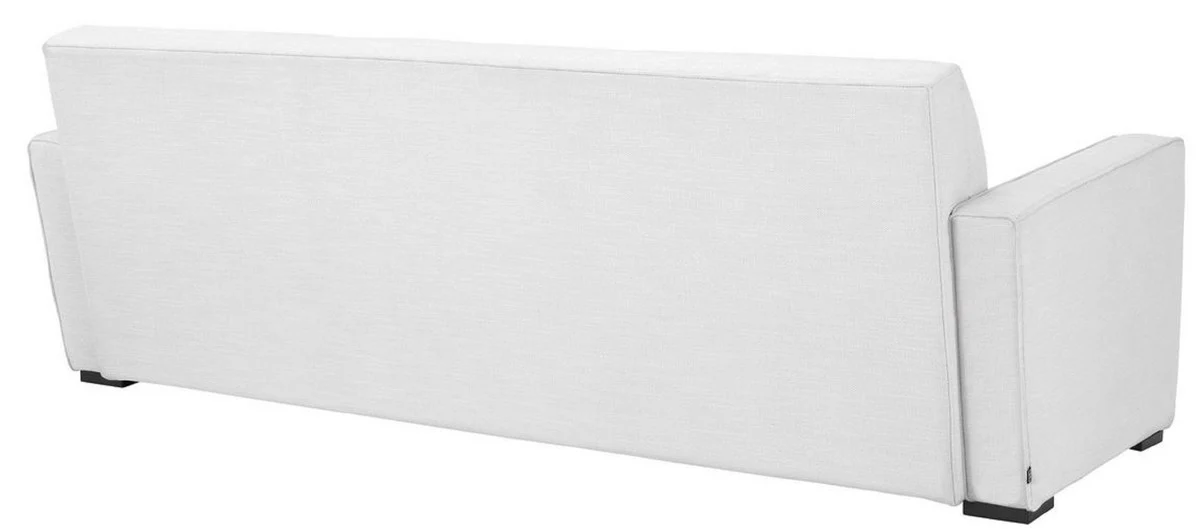 Luxus Wohnzimmer Sofa Weiß / Schwarz 229 x 94 x H. 82 cm - Luxus Wohnzimmer Möbel