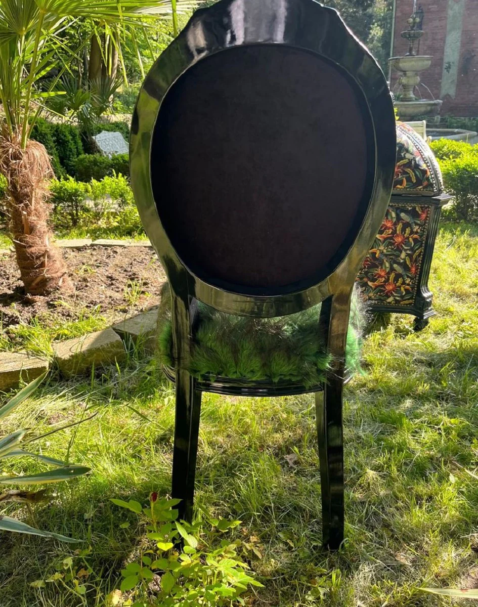 Pompöös by Luxus Barock Kunstfell Esszimmer Stuhl Dschungel - designed by Harald Glööckler