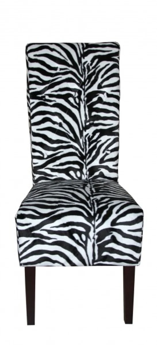 Limited Edition Designer Chesterfield Esszimmer Stuhl Zebra - Club Möbel